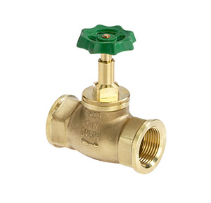 1300650 - CR-Brass Globe valve without drain valve, rising