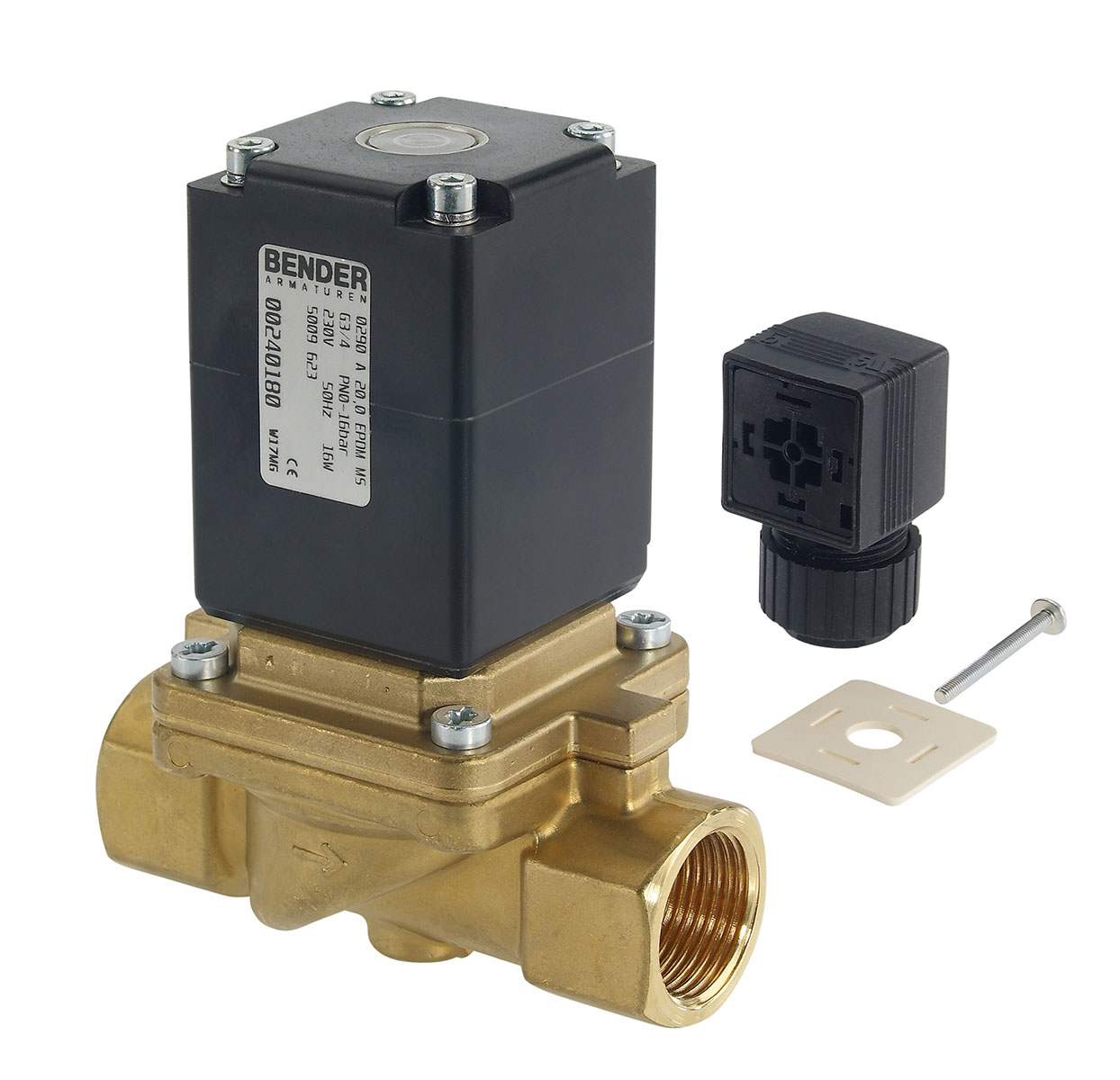 5009621 - 2/2 way solenoid valve normally closed for not flammable gas and fluids Type 6; female thread