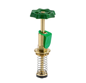1213400 - Brass Upper-part with grease chamber for Combined Free-flow and Backflow-preventer valves, risinge Spindel