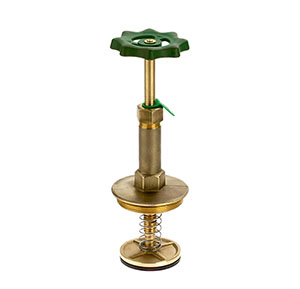 1219650 - Brass Upper-part with grease chamber for Combined Free-flow and Backflow-preventer valves, risinge Spindel