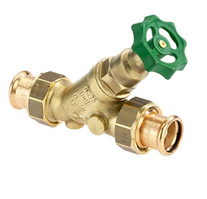 1534540 - CR-Brass Free-flow valve SANHA Press, not-rising, without drain valve
