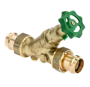 1630150 - CR-Brass Combined Free-flow and Backflow-preventer Valve Viega Profipress, not-rising, without drain valve