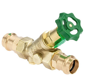 1682220 - CR-Brass Combined Free-flow and Backflow-preventer Valve Viega Profipress, not-rising, without drain valve