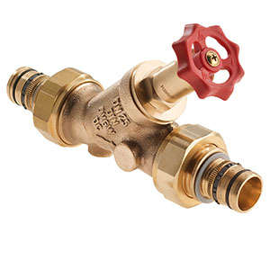 3536220 - Red-brass Free-flow valve male thread, Geberit Mepla, without drain valve
