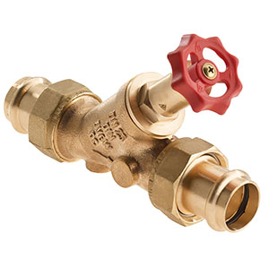 3630540 - Red-brass Combined Free-flow and Backflow-preventer valve without drain valve,  male thread, Viega Profipress