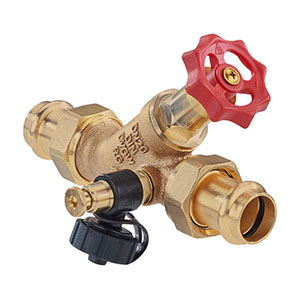 3631150 - Red-brass Combined Free-flow and Backflow-preventer valve with drain valve,  male thread, Viega Profipress