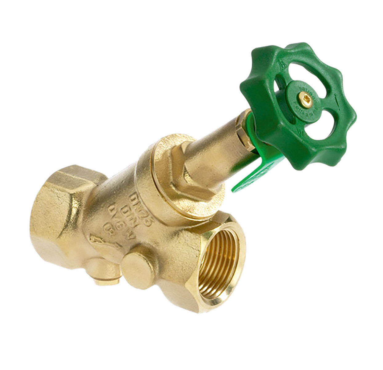 1600250 - CR-Brass Combined Free-flow and Backflow-preventer Valve female thread, rising, without drain valve