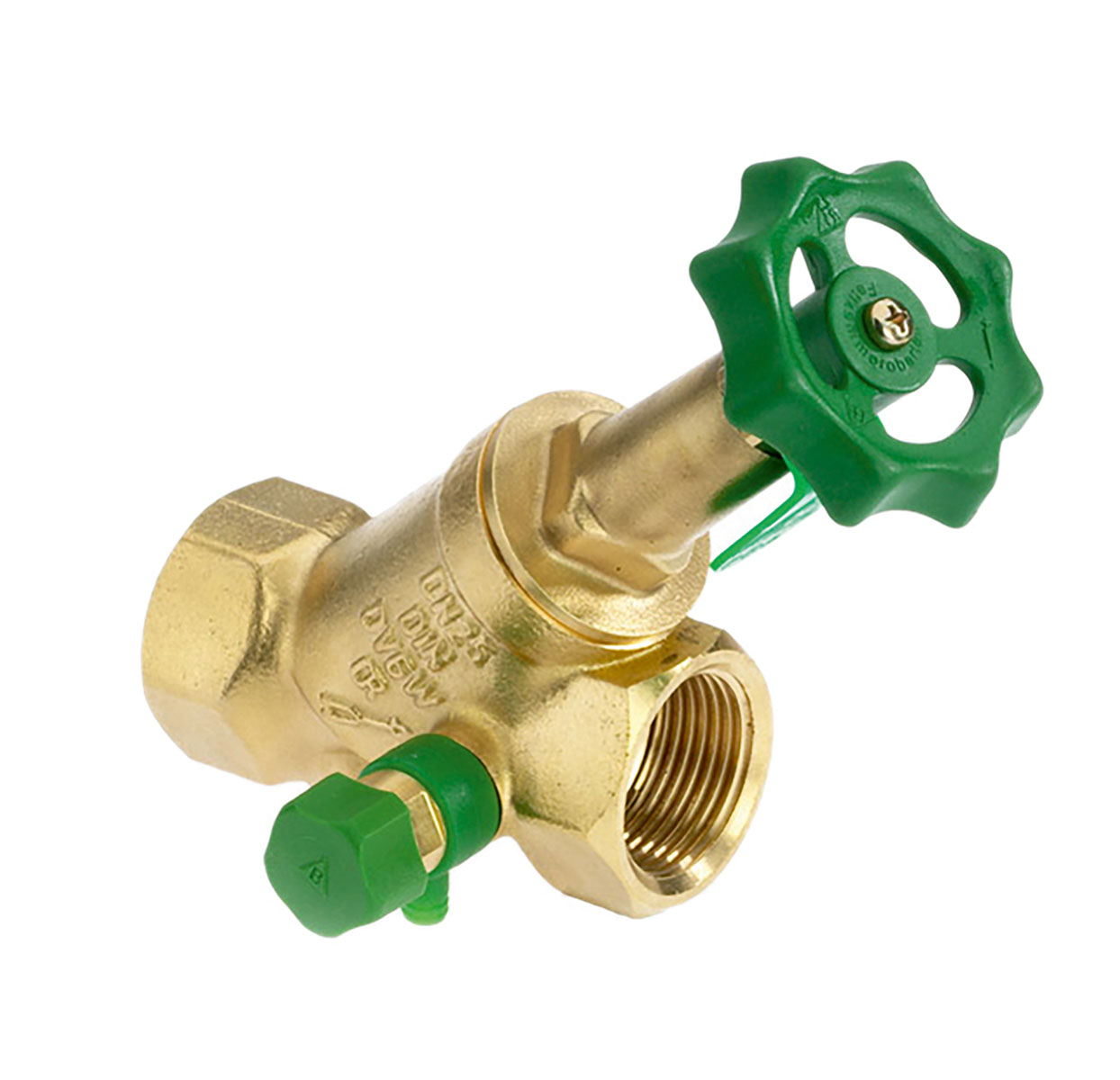 1602150 - CR-Brass Combined Free-flow and Backflow-preventer Valve female thread, rising, with drain valve