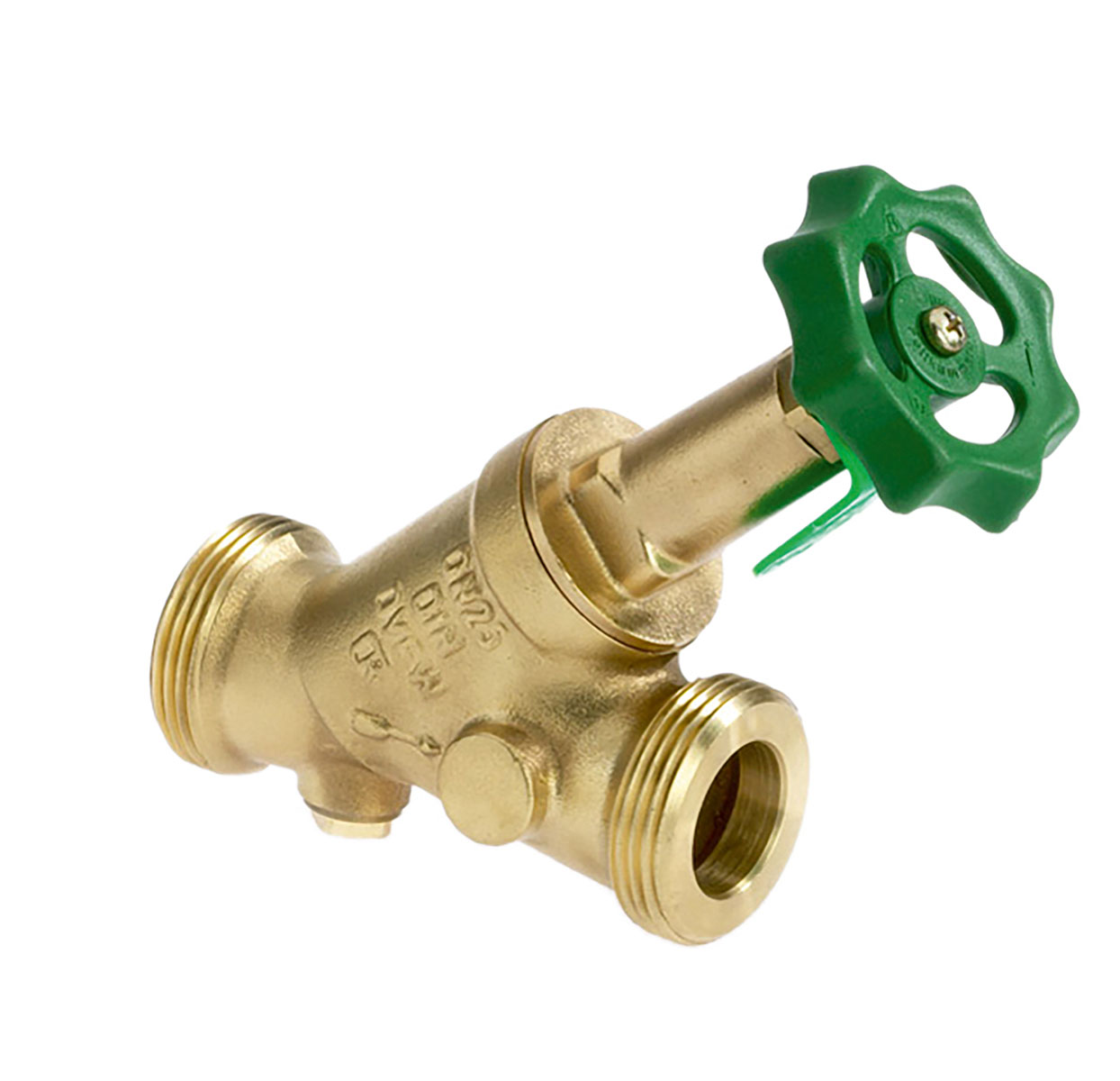 1605250 - CR-Brass Combined Free-flow and Backflow-preventer Valve male thread „Kombi