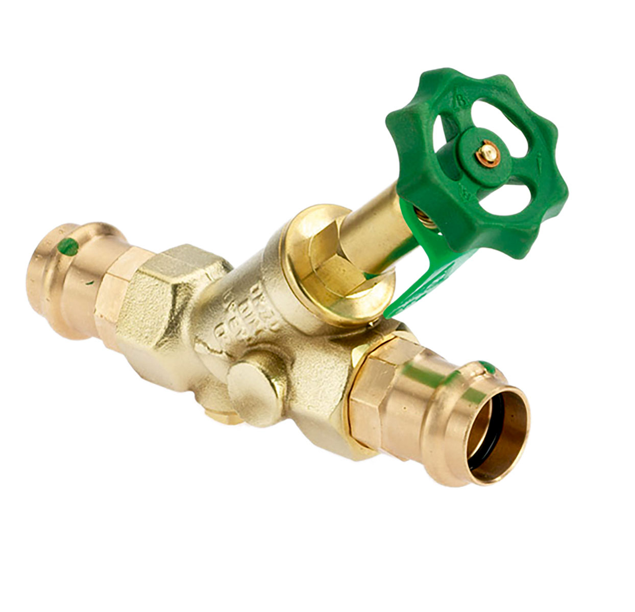 1680150 - CR-Brass Combined Free-flow and Backflow-preventer Valve Viega Profipress, rising, without drain valve