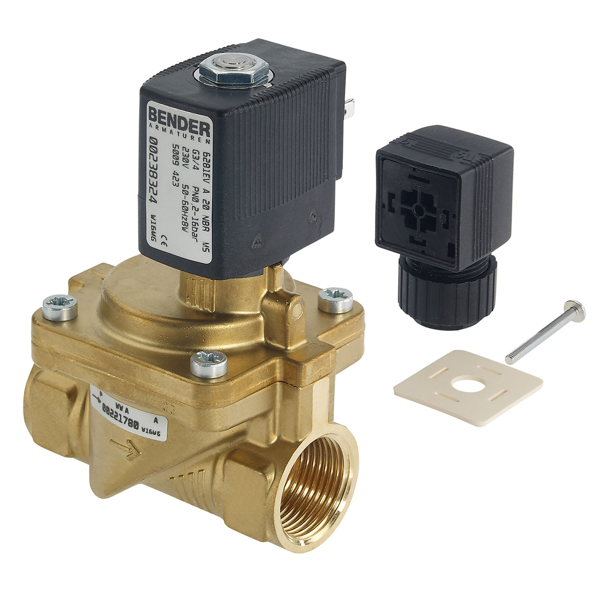 5009806 - 2/2 way solenoid valve normally closed for fluids Type 8; female thread