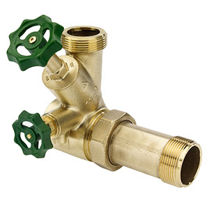 4002- CR-Messing Abzweig T-Ventil Freistrom